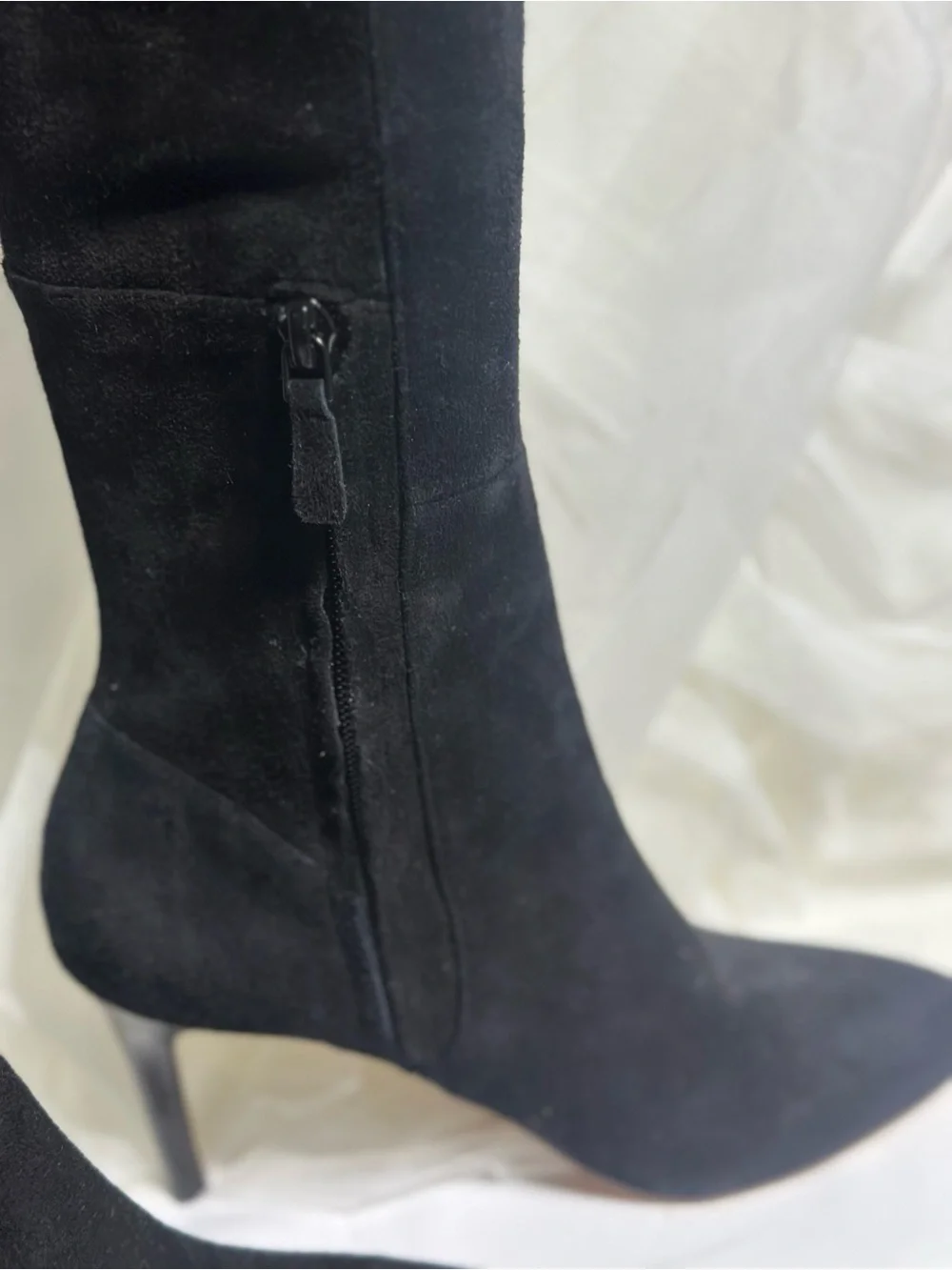 Cole Haan Black Suede Over-the-Knee Stiletto Boots